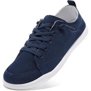 Women's Navy Casual Shoes Canvas Arch Support Classic Comfortable Sneakers